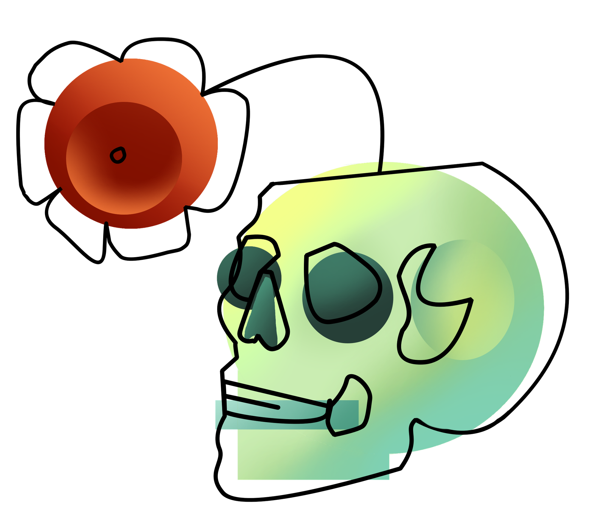 Skull flower pot